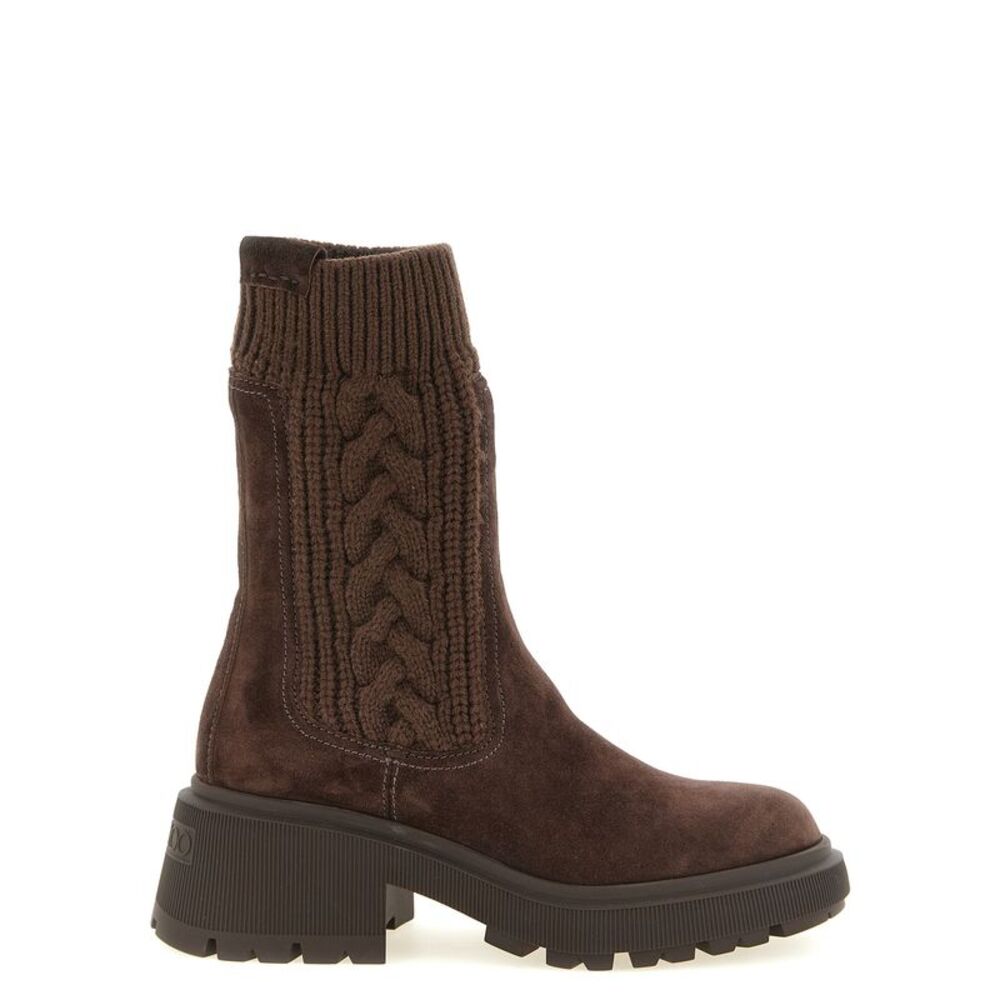 Jimmy Choo Brown Lamb Leather Ankle Women's Boots